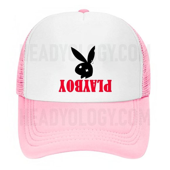 BlackPlayboy Bunny baseball hat meshaback snapback trucker hat - Picture 8 of 10